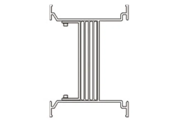 Estructura de carcasa de ducto de barras de dos piezas: Configuración de carcasa compuesta por dos piezas, compatible con una línea equipada con dos estaciones de remachado.